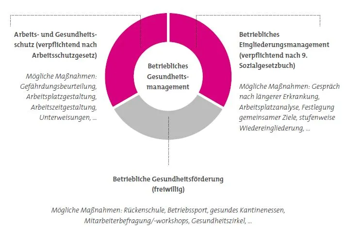 Bausteine im betrieblichen Gesundheitsmanagement