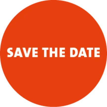 Roter Button Save the Date